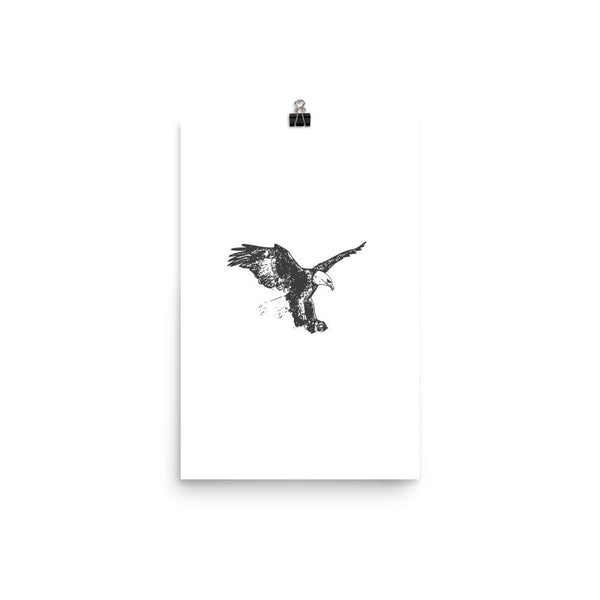 Bird of Prey Poster - PND Apparel, Bird of Prey Poster - Sweatshirts, tshirts, longsleeve, black and white, pillow, phonecase, poster, PND Apparel - Pnd Apparel