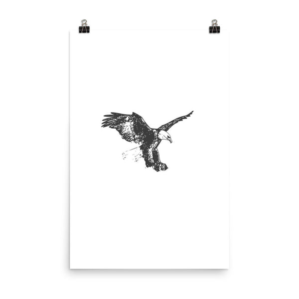 Bird of Prey Poster - PND Apparel, Bird of Prey Poster - Sweatshirts, tshirts, longsleeve, black and white, pillow, phonecase, poster, PND Apparel - Pnd Apparel