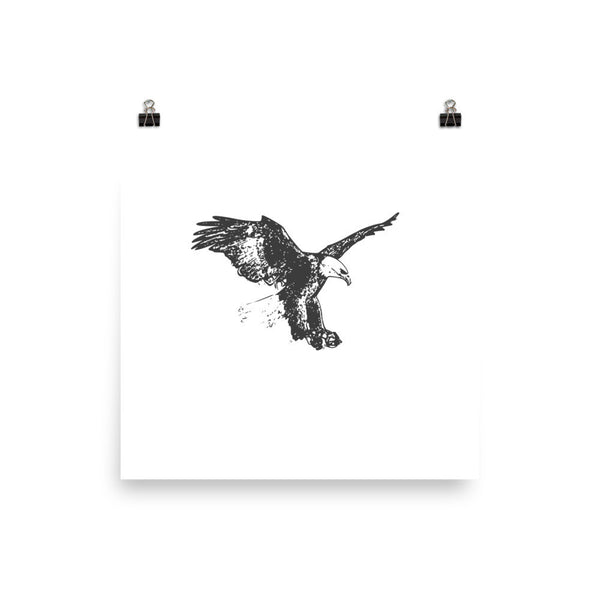 Bird of Prey Poster - PND Apparel, Bird of Prey Poster - Sweatshirts, tshirts, longsleeve, black and white, pillow, phonecase, poster, PND Apparel - Pnd Apparel