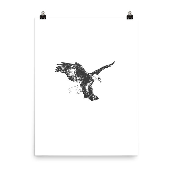 Bird of Prey Poster - PND Apparel, Bird of Prey Poster - Sweatshirts, tshirts, longsleeve, black and white, pillow, phonecase, poster, PND Apparel - Pnd Apparel