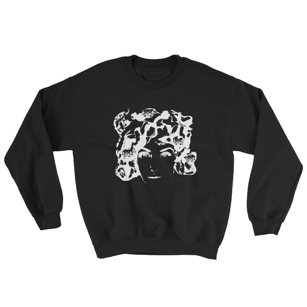Inverted Medusa Sweatshirt - PND Apparel, Inverted Medusa Sweatshirt - Sweatshirts, tshirts, longsleeve, black and white, pillow, phonecase, poster, PND Apparel - Pnd Apparel