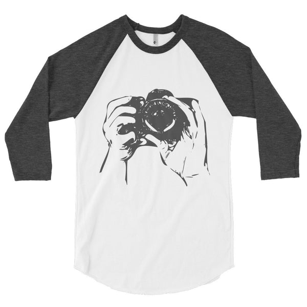 Capture the Moment Raglan Tee - PND Apparel, Capture the Moment Raglan Tee - Sweatshirts, tshirts, longsleeve, black and white, pillow, phonecase, poster, PND Apparel - Pnd Apparel