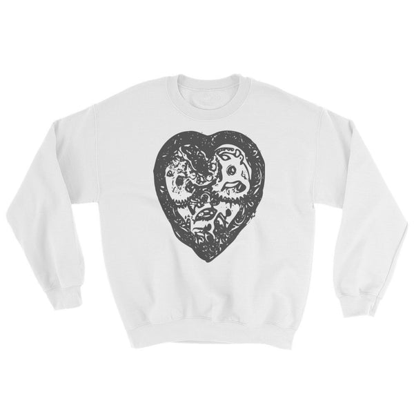 Steampunk Heart Crewneck - PND Apparel, Steampunk Heart Crewneck - Sweatshirts, tshirts, longsleeve, black and white, pillow, phonecase, poster, PND Apparel - Pnd Apparel