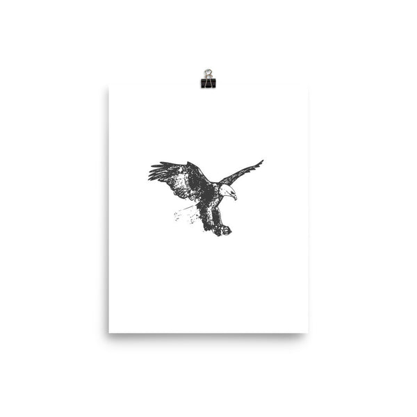 Bird of Prey Poster - PND Apparel, Bird of Prey Poster - Sweatshirts, tshirts, longsleeve, black and white, pillow, phonecase, poster, PND Apparel - Pnd Apparel