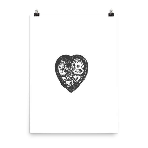 Steampunk Heart Poster - PND Apparel, Steampunk Heart Poster - Sweatshirts, tshirts, longsleeve, black and white, pillow, phonecase, poster, PND Apparel - Pnd Apparel